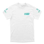 Radio Raceline Back Print Short Sleeve T-shirt Blanc XL Homme