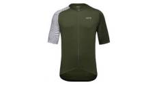 Maillot manches courtes gore wear c5 olive blanc