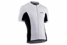 Maillot manches courtes northwave force zip blanc