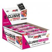 Amix Exclusive Protein 40g 24 Units Forest Fruit Energy Bars Box Blanc,Rose