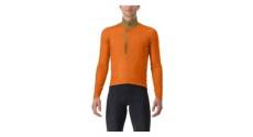 Maillot manches longues castelli entrata thermal orange