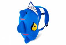 Sac a dos dragon bleu pour la maternelle ou l ecole pour enfants de 2 a 6 ans crazy safety design en neoprene porte nom et bretelles reglables
