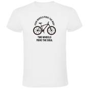 Kruskis Four Wheels Move The Body Short Sleeve T-shirt Blanc S Homme