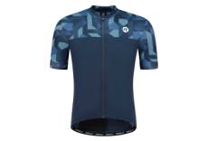 Maillot manches courtes velo rogelli essential graphic homme bleu