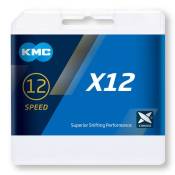 Kmc X12 Road/mtb Chain Argenté 126 Links