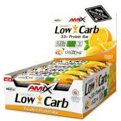 Amix Low Carb 33% 60g Protein Bars Box Orange Sorbet 15 Units Jaune