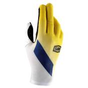 100percent Celium Long Gloves Jaune,Blanc XL Homme