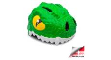 Casque de velo pour enfants crocodile vert crazy safety certifie en1078