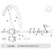 Mavic Xa Pro 19 Rear Rim Kit Noir 29´´ 24H