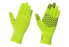 Gants longs impermeables gripgrab knitted thermal jaune