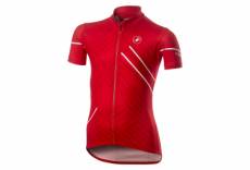 Maillot manches courtes castelli campioncino rouge