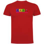 Kruskis Happy Pedal Dancing Short Sleeve T-shirt Rouge XL Homme