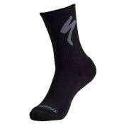 Specialized Merino Midweight Tall Logo Sock Blk S Long Socks Noir EU 36-39 Homme