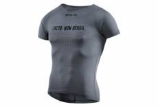Maillot de compression skins cycle short sleeve baselayer gris