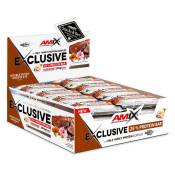 Amix Exclusive Protein 40g 12 Units Double Chocolate Energy Bars Box Blanc