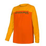 Endura Burner Mt500 Print Long Sleeve Enduro Jersey Orange 11-12 Years Garçon