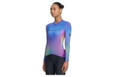 Maillot manches longues maap blurred out pro hex 2 0 femme bleu