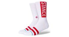 Chaussettes stance og crew blanc rouge