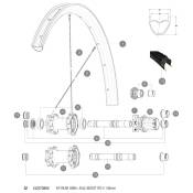 Mavic Rear Qrm+ Axle Kit Axe Noir 12 x 135/142/148 mm