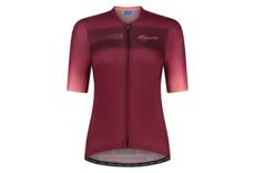 Maillot manches courtes velo rogelli dawn femme bourgogne corail