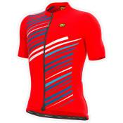 Ale Solid Flash Short Sleeve Jersey Rouge M Homme