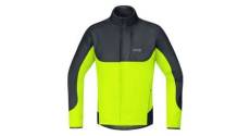 Veste thermique gore wear c5 windstopper thermo trail veste noir jaune fluo