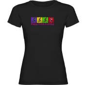 Kruskis Happy Pedal Dancing Short Sleeve T-shirt Noir XL Femme
