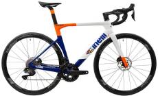 Cinelli Pressure Disc Ultegra Di2 Road Bike 2023, Blanc/bleu/orange