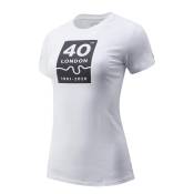 T-shirt running Femme New Balance LDN 40th Map - White