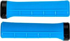 Brand-X Half- Waffle Lock-On Handlebar Grips, Blue