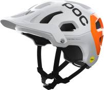 POC Tectal Race MIPS NFC Helmet, Hydrogen White/Fluorescent Orange AVIP