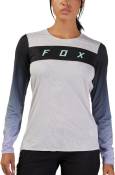 Fox Racing Women's Flexair Race Long Sleeve Jersey, Vintage White