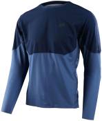 Troy Lee Designs Drift Long Sleeve Jersey - Solid Blue Mirage