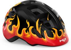 MET Hooray Kid's Helmet, Black Flames