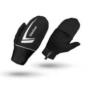 Gants de running GripGrab Thermo (coupe-vent, compatibilité écran tactile) - Black