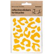 Bookman Reflective Leopard Print Stickers, Yellow