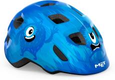 MET Hooray Kid's Helmet, Blue Monsters