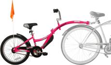 WeeRide Co Pilot Tagalong Trailer Bike, Pink