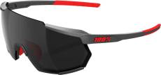100% Eyewear Racetrap 3.0 Gunmetal Black Mirror Lens Sunglasses, Grey