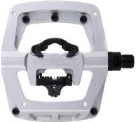 DMR Versa Dual Sided Flat and SPD Pedal, Silver
