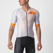 Haut de triathlon Castelli Free Speed 2 Race - Silver Gray/Brilliant Orange