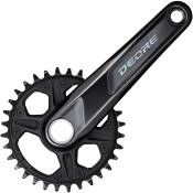 Shimano M6120 Deore Boost Single 12 Speed Chainset, Black