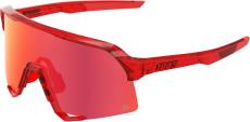 100% Eyewear S3 Peter Sagan LE Gloss Translucent Red Sunglasses (Hiper Red Mirror Lens)
