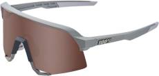 100% Eyewear S3 Stone Hiper Crimson Sunglasses (Silver Mirror Lens), Grey